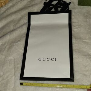 Gucci Gift Bag Bundle. One Black & White, One Art-Deco, Green & Black & Burgundy
